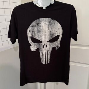 Men's Black Skull Graphic T-Shirt